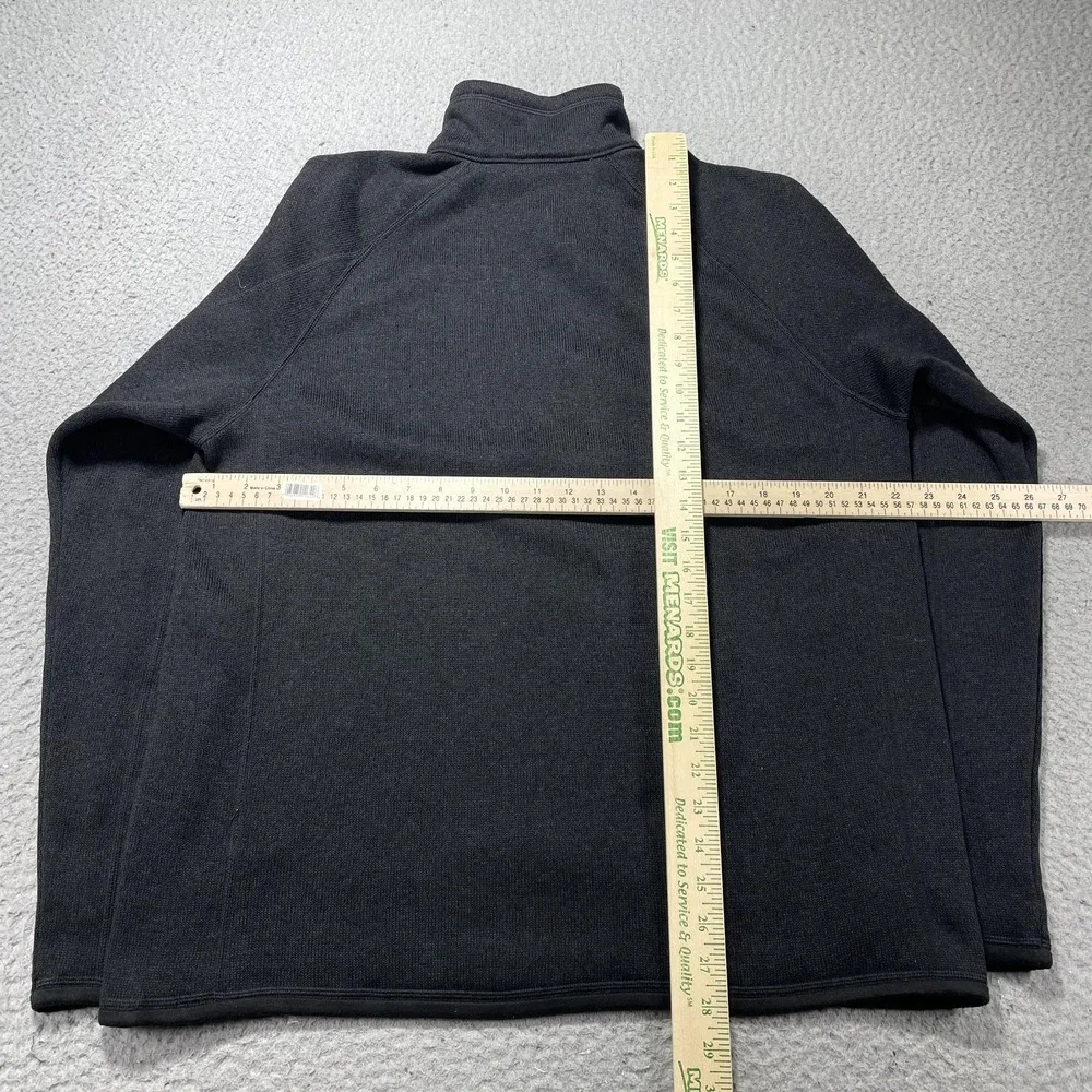 Patagonia Better Sweater Mens Large Black 1/4 Zip Mock Neck Fleece Pullover - Picture 4 of 9
